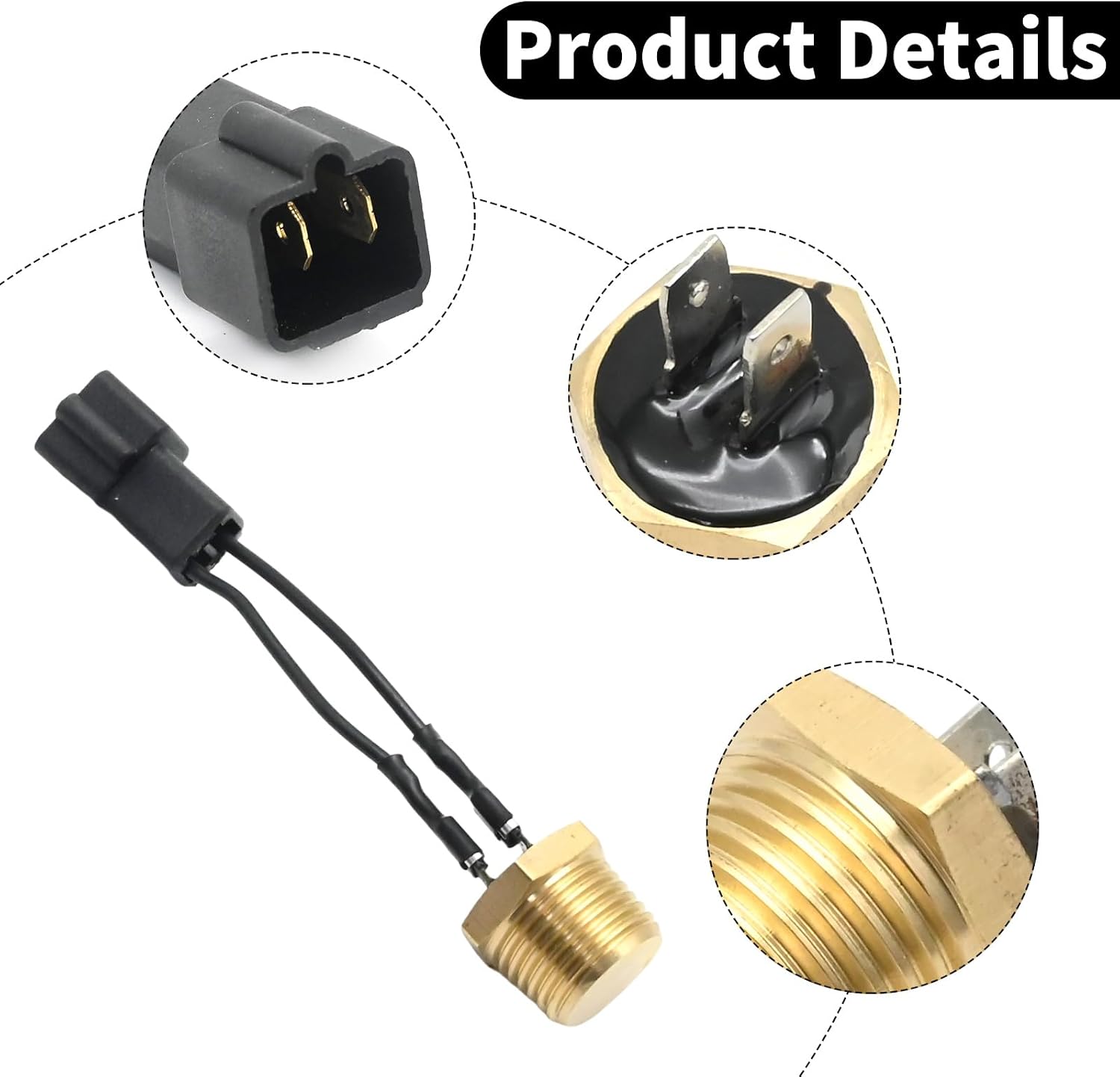4110225 Fan Heat Thermal Switch with Harness Replacement for Polaris Sportsman 500 1996 1997 1998 1999 Replacement for Polaris Xplorer 400 1996 1997 1998 1999 2000