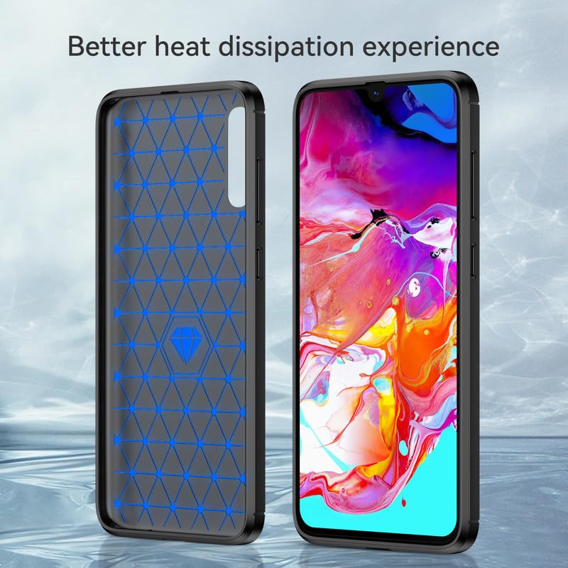 Image of Hybrid Carbon Fiber Back Case for Samsung Galaxy A70S / A70 (Black)