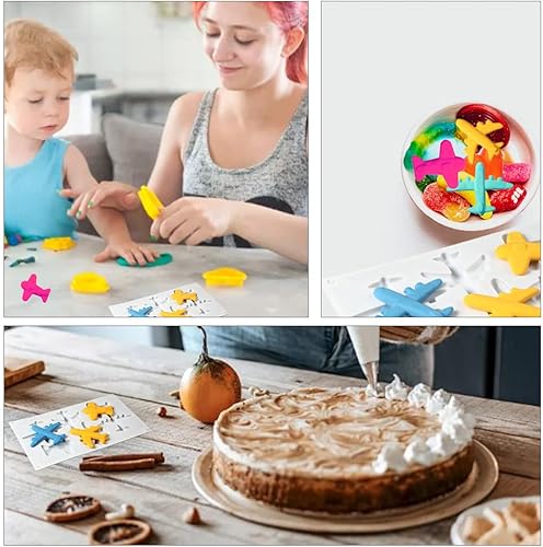 Miniatura 3 de Molde de silicona 3D de chocolate para avión, molde antiadherente para hornear, molde reutilizable para fondant de aviones de avión para chocolate,
