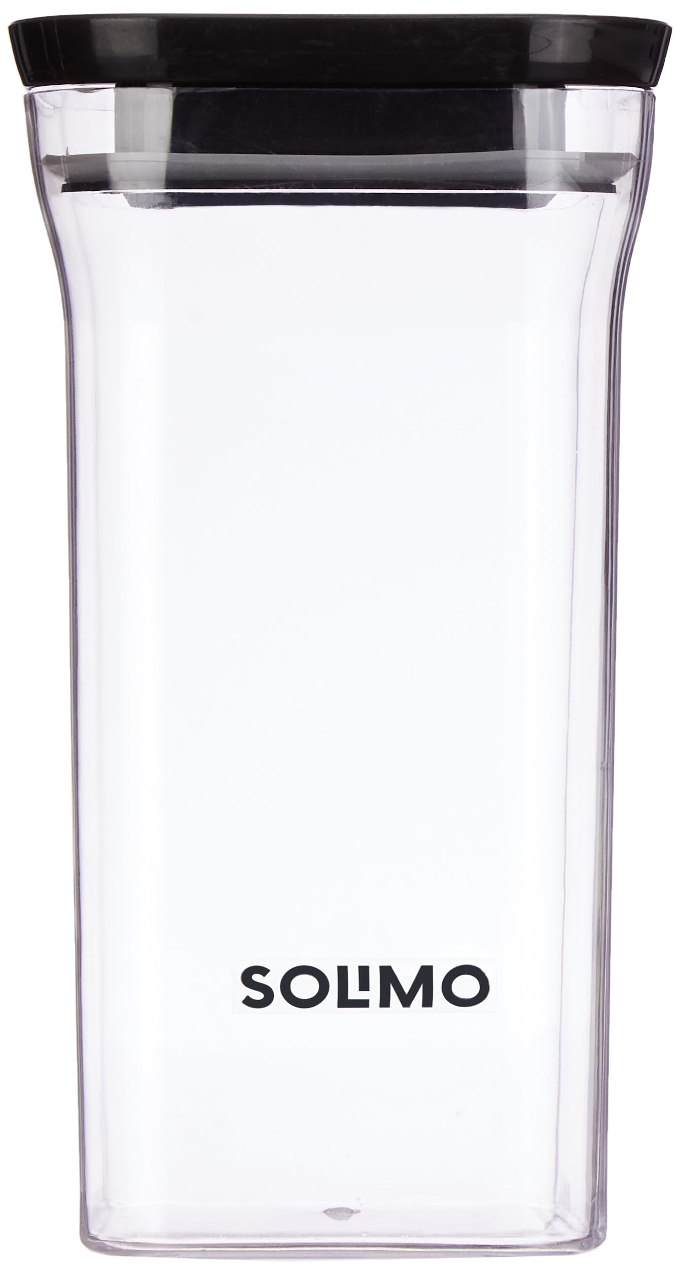 Amazon Brand - Solimo Plastic Storage Jar and Container Set I Air Tight & BPA Free Containers for Kitchen Storage Set I Grocery Kitchen Container Set I Multipurpose Jar, 1100 Ml Each, Set 4, Black 3