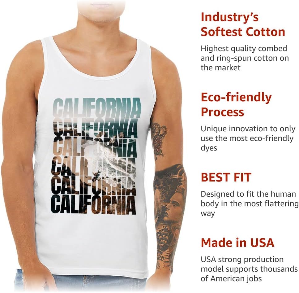 California Tank - Beach Vibes Workout Tank - United States Jersey Tank