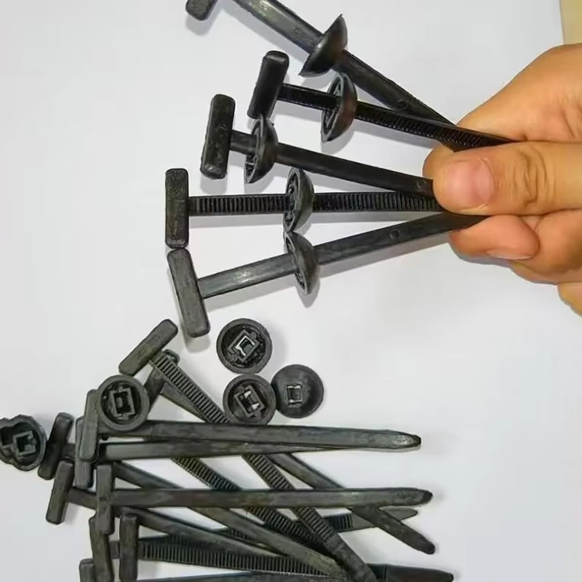 165-Piece Nylon Universal Cable Tie Buckle Kit - Self-Locking Zip Ties With Pins For Car Trim & Repair
