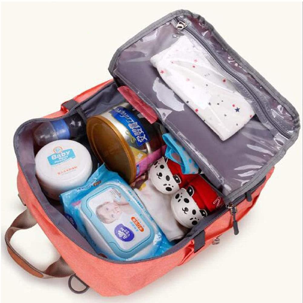 Zaino Mamma Multifunzione, Neonato Fasciatoio Bambino Impermeabile Borsa Grande capacità, Borsa Fasciatoio Passeggino Universale, 2 Tasche isolanti Bottiglia per Viaggiare papà (Color : Blue)