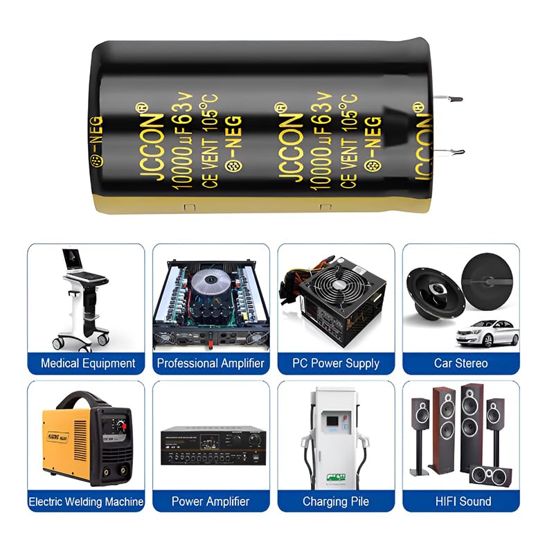 2pieces 63V 10000UF Quick Plug Electrolytic Capacitor, 30X50mm Aluminum Electrolytic Capacitor for Welder, LED Driver Power Supply, Charging Pile and so on.