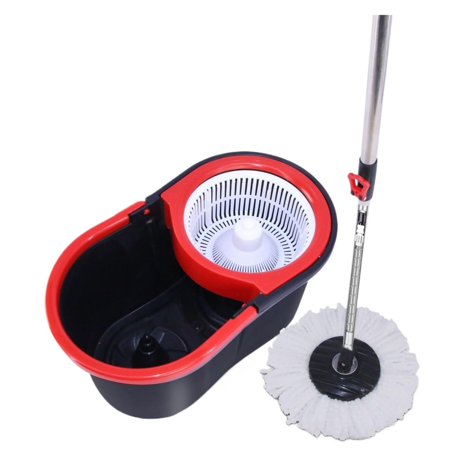 Trapeador automático Giratorio Manos Libres for Limpieza de Pisos de Madera, Almohadillas de Microfibra for Piso con balde, trapeador mágico