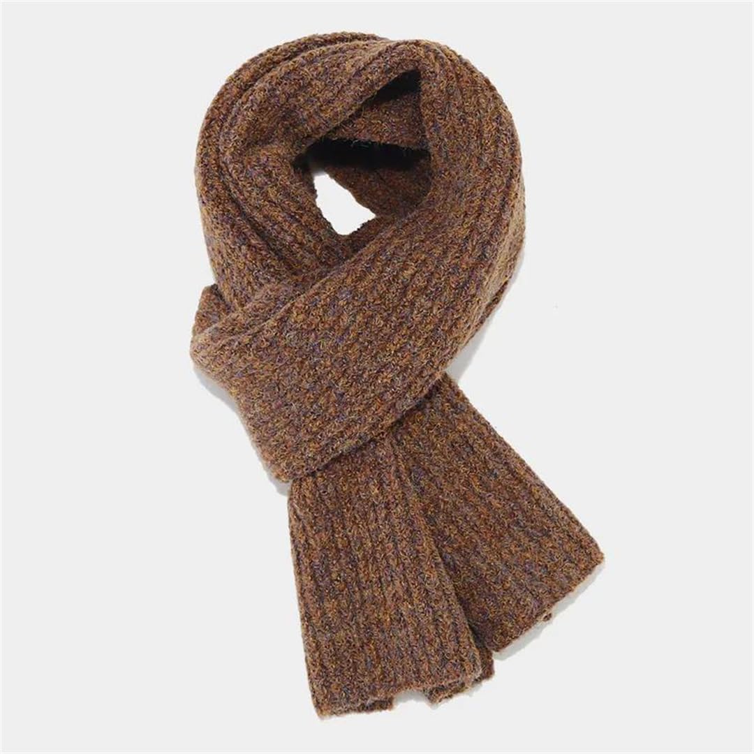 Czapki i szaliki 2 zestawy dla kobiet, robione na drutach, zimowe, swobodne, jednokolorowe, pogrubione, unisex (khaki)