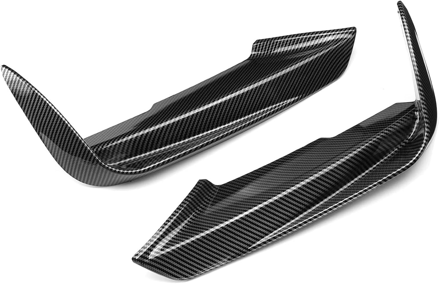 Front Bumper Lip Body Kit(Carbon Look Down) Fog Lamp Cover Trim Front Canards Splitter Compatible with BMW F30 F31 F35 M Sport 320i 325i 328i 335i 2012-2019 (Carbon Look Up)