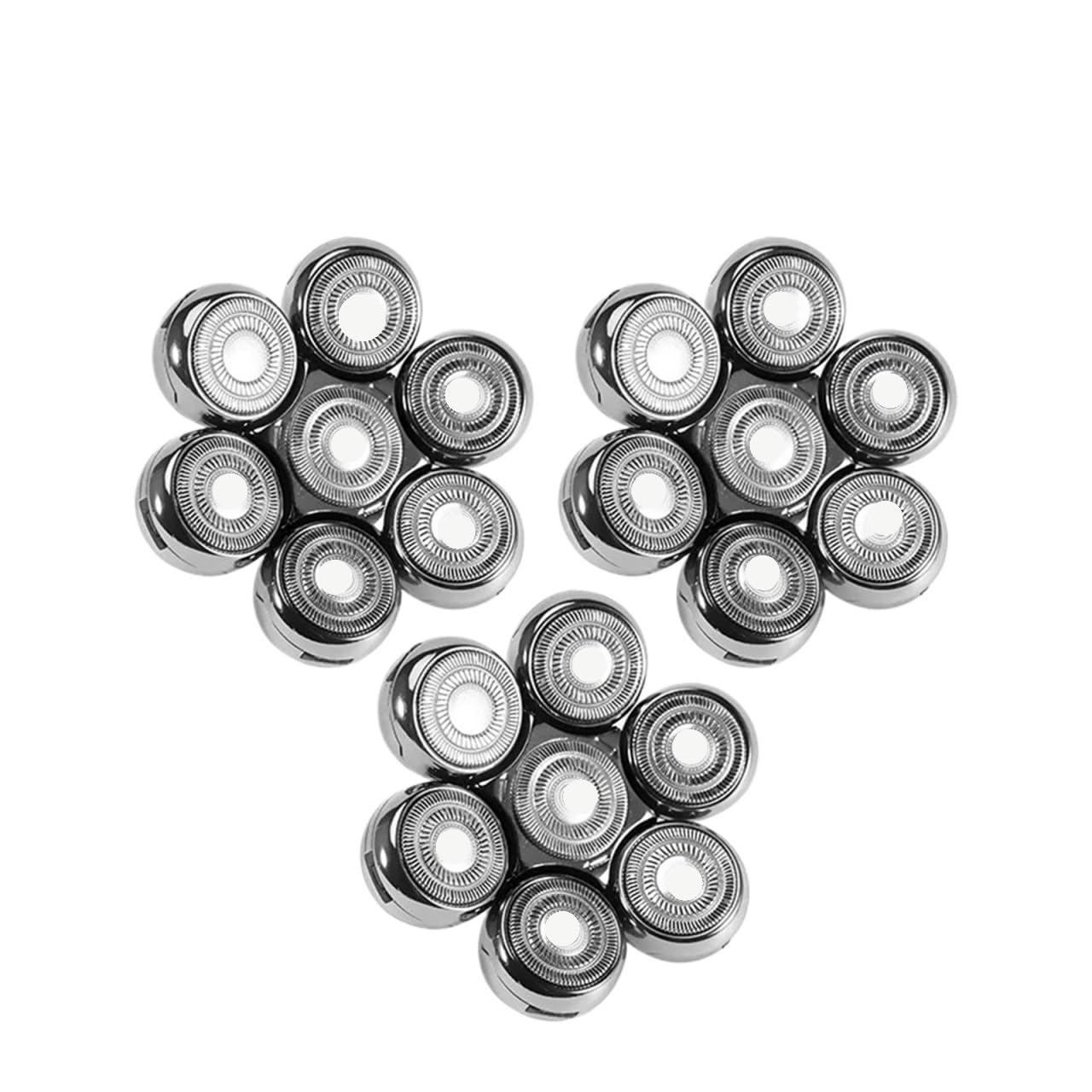 Testina Di Ricambio For Rasoio, Rasatura Sostitutiva For Rasoio Da Uomo A 7 Lame | Testine Flottanti Lavabili Rasoi Elettrici 7D Trimmer Kit Lame(3 PCS)