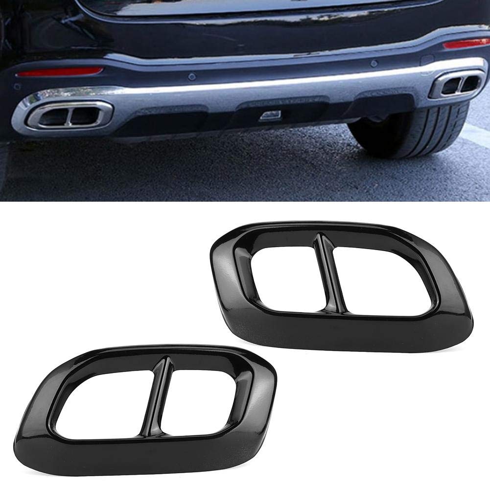 Yctze Coperchio del tubo di scarico, 2 pezzi in acciaio inossidabile Coda a gola 4 Trim di uscita adatto sostituzione per GLC GLE GLS W167 X253 X167 2020 per Rivestimento di scarico 2021 gle x167 merc