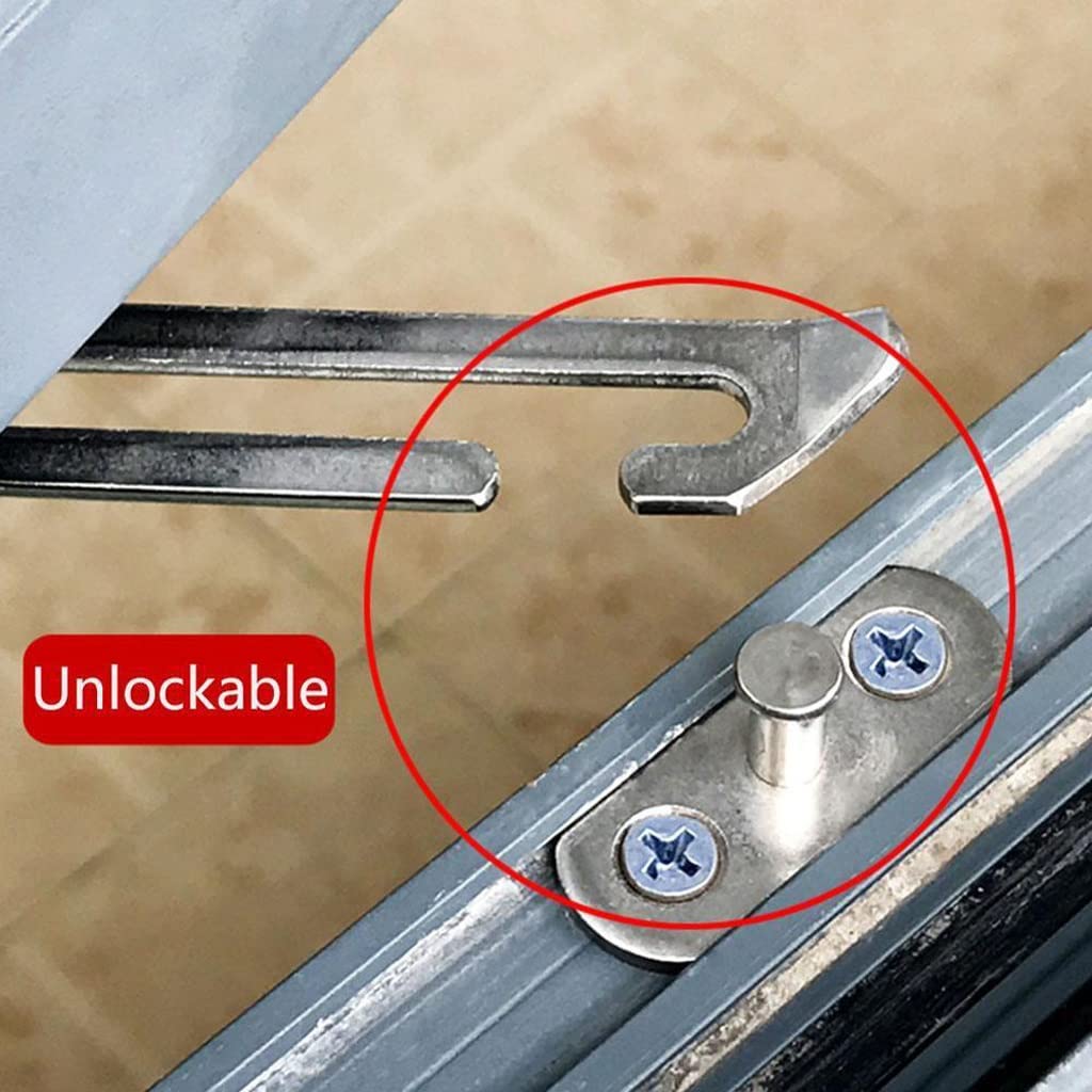 Tope de Ventana Restrictor de Ventana Cierre de Seguridad para niños con Tornillos de fijación Juego de Protector de Cierre de Bloqueo de Seguridad Derecho (Color : B)