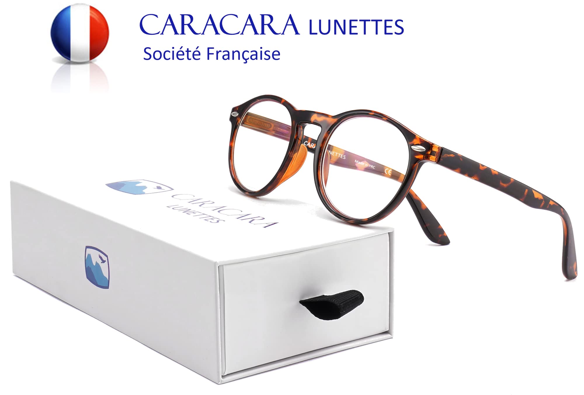 Okulary antyświetlne Caracara Blue - Lupa do czytania - ANTY MOCOWANE - Okulary korekcyjne z akcesoriami - Okulary do czytania dla kobiet i mężczyzn