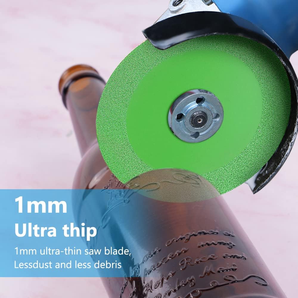 Flintronic Glass Cutting Disc, 2PCS 115mm Diamond Saw Cutting Blade Angle Grinder Glass Tile cutting And Polishing - Image 3