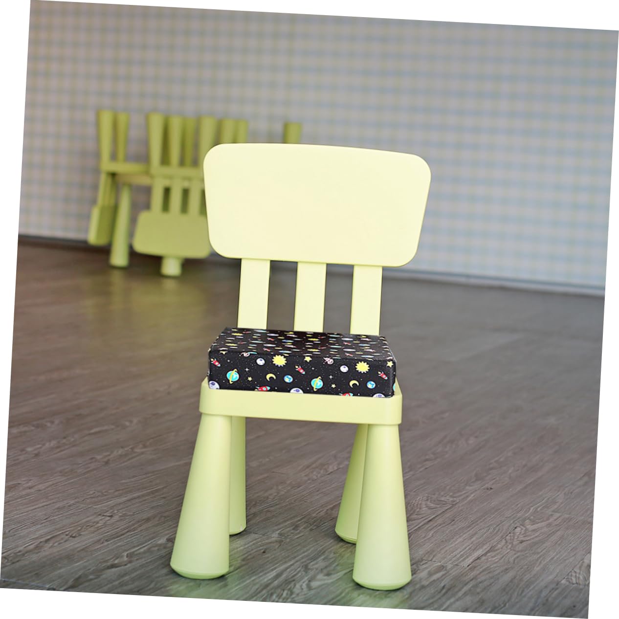 IMIKEYA Cuscino Rialzo per Sedia da Pranzo con Cinghie Sicurezza Portatile e Smontabile per e Ristoranti Stelle