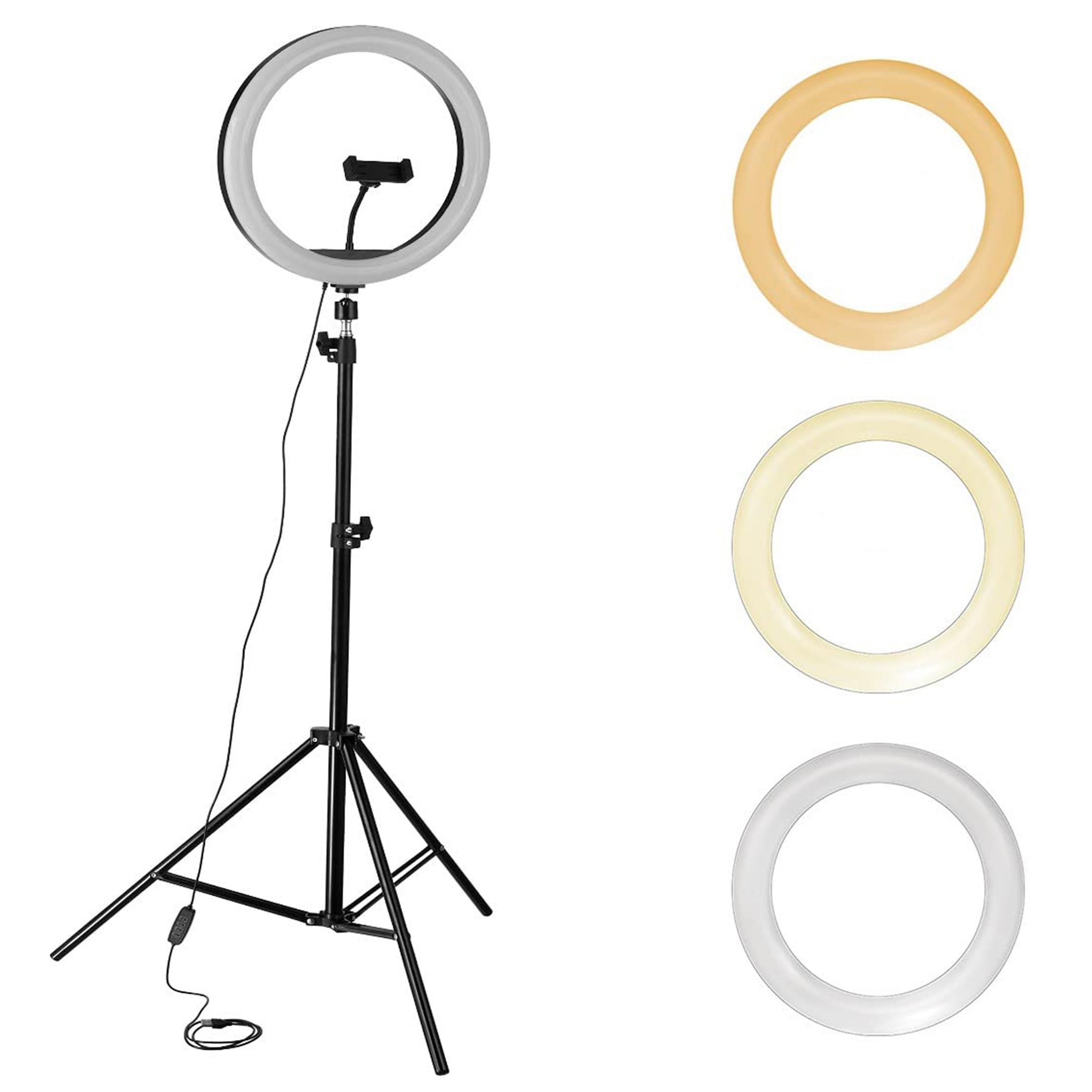 Casewilla 10 inch Big LED Selfie Ring Light with Tripod Stand 7 Feet | 3 Light Mode Ring Flash (White, Black) (B0CDC7XS7K) Amazon Price History, Amazon Price Tracker