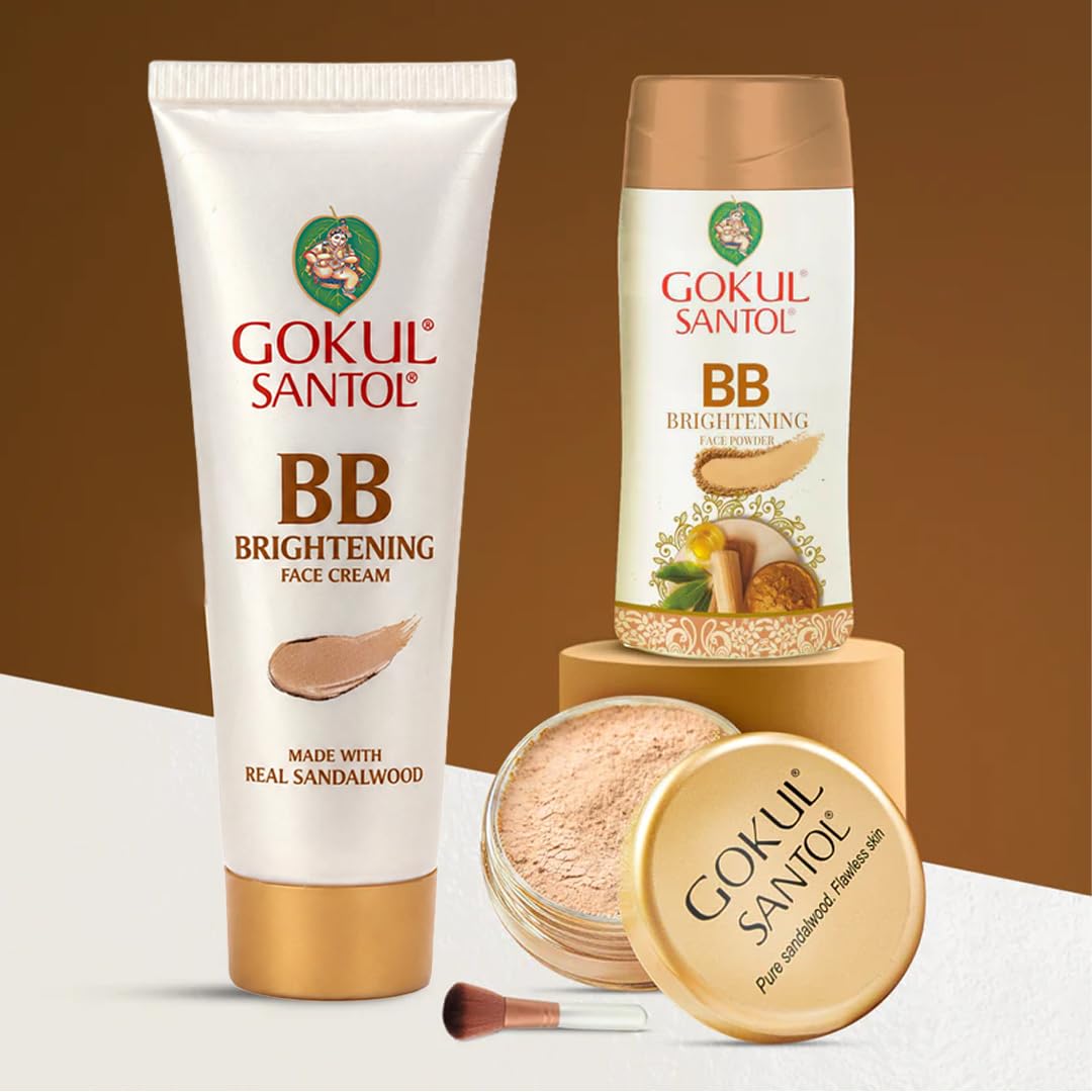Gokul Santol Flawless Fix Kit Pure Sandalwood Daily BB Cream & BB Powder & Make-up Powder Combo Pack-image-14