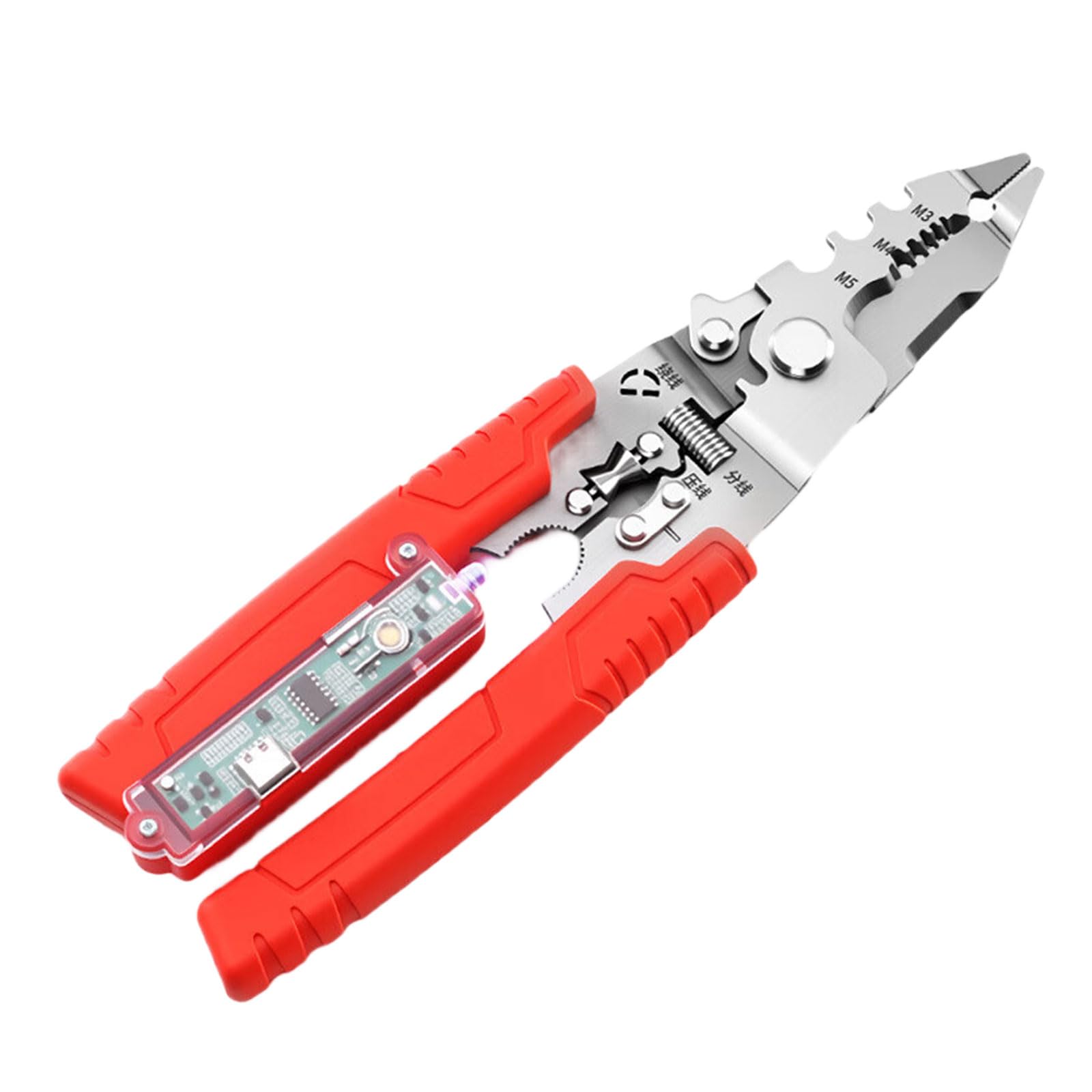 Netbiio 99074B Wire Stripper Multifunction Tool For Cutting Cable Screws Comfort Grip Crimper Cutter Pliers Wire Cutting Cable Stripper