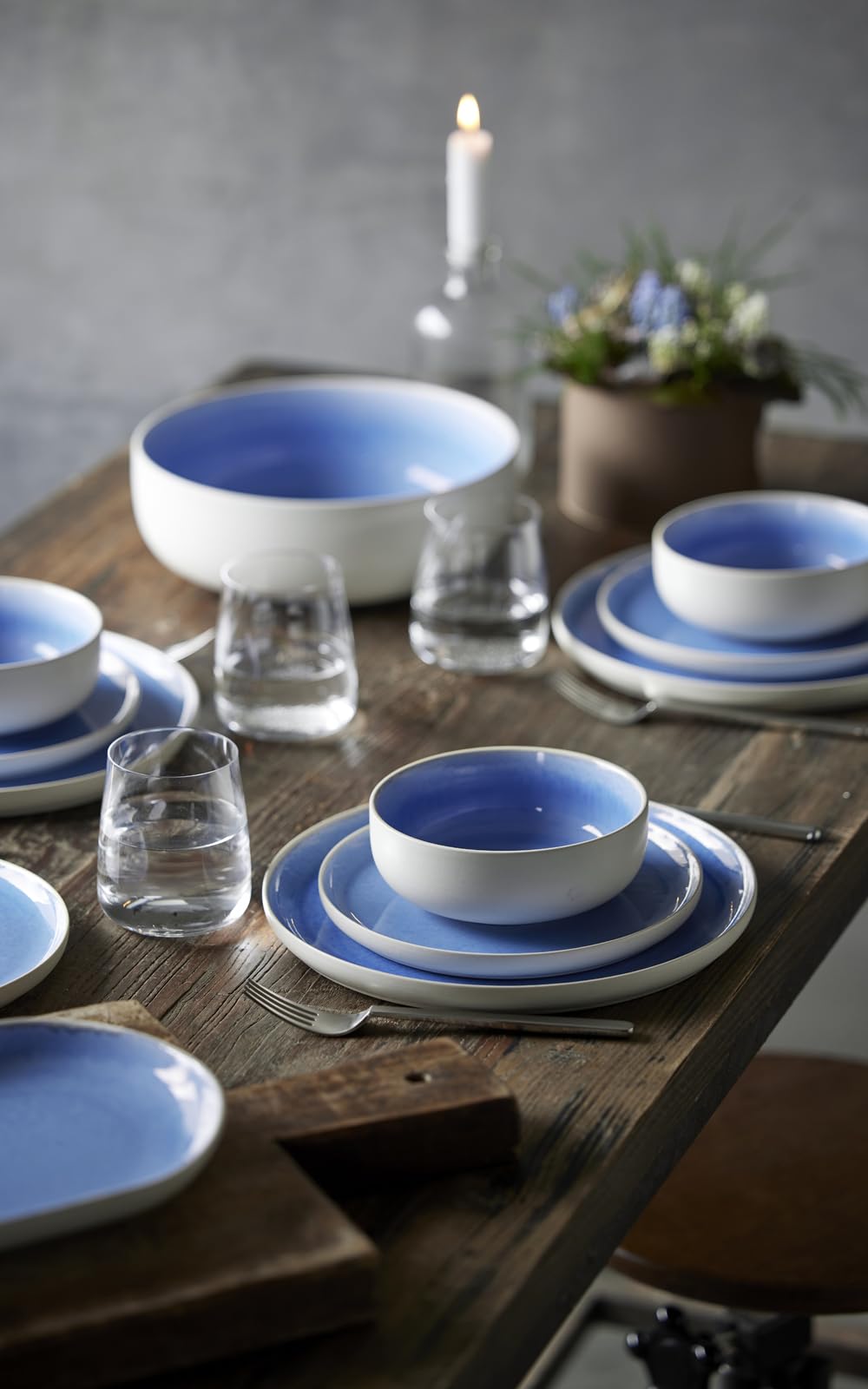 Studio Round North Yemek Tabağı Dia 27 cm Mat Beyaz/Parlak Nehir