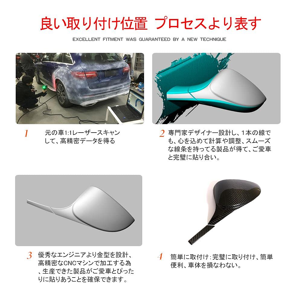 Amazon | ドライカーボン製458汎用サイドミラーカバーfor Ferrari