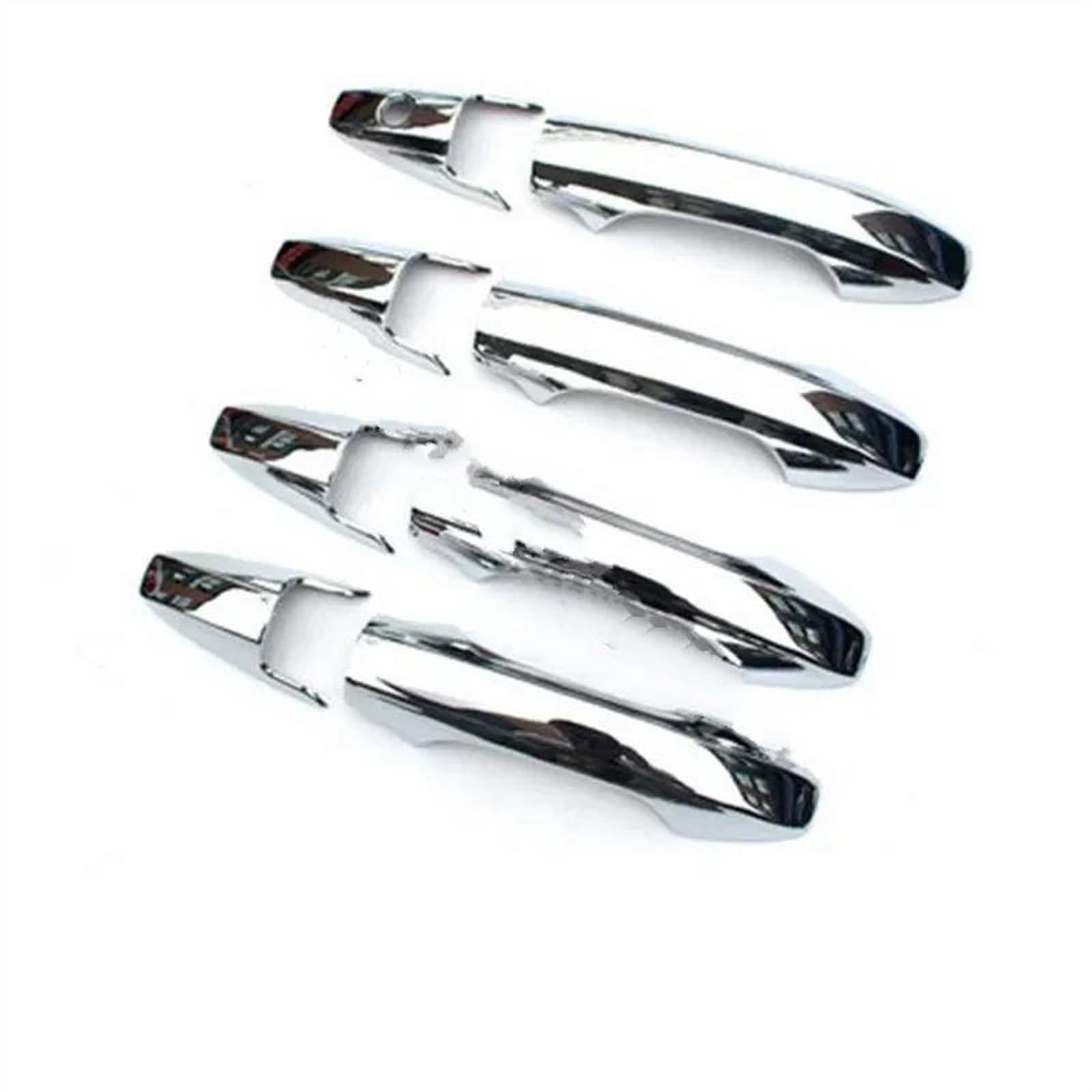 NOHEEU Carbon Fiber Chrome Car Door Handle Bowl Cover for CRV CR-V 2007-2011 Accessories Sticker(B)