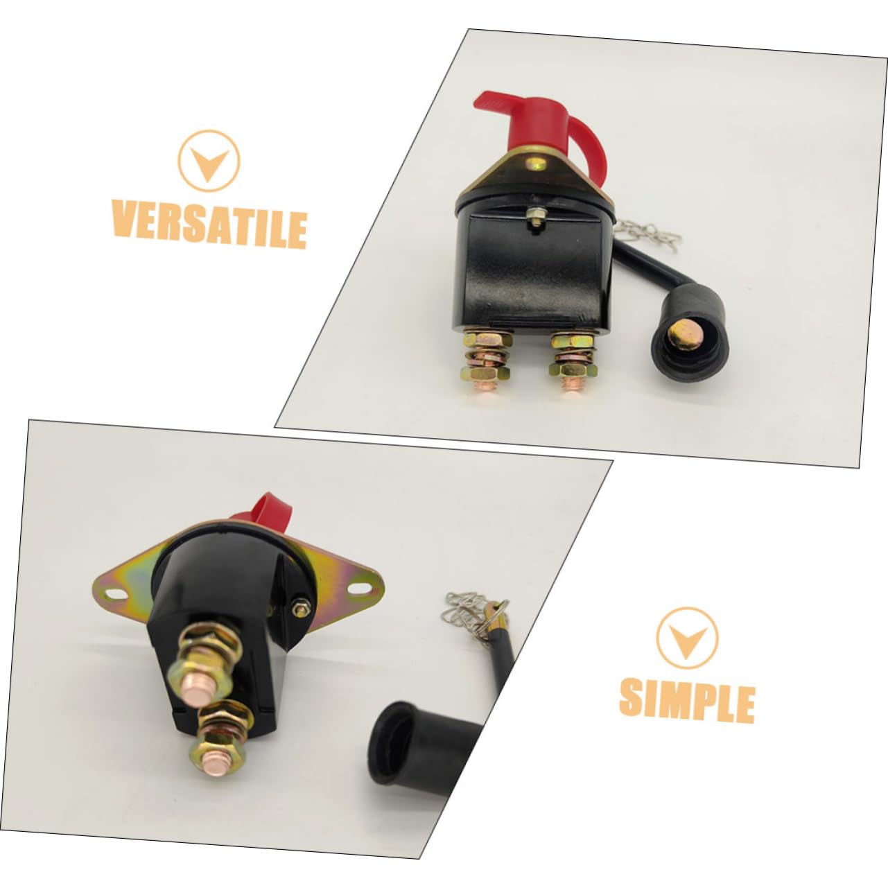 Interrupteur de Batterie 100/200a 12/24v Cuivre Métal Abs pour Véhicule