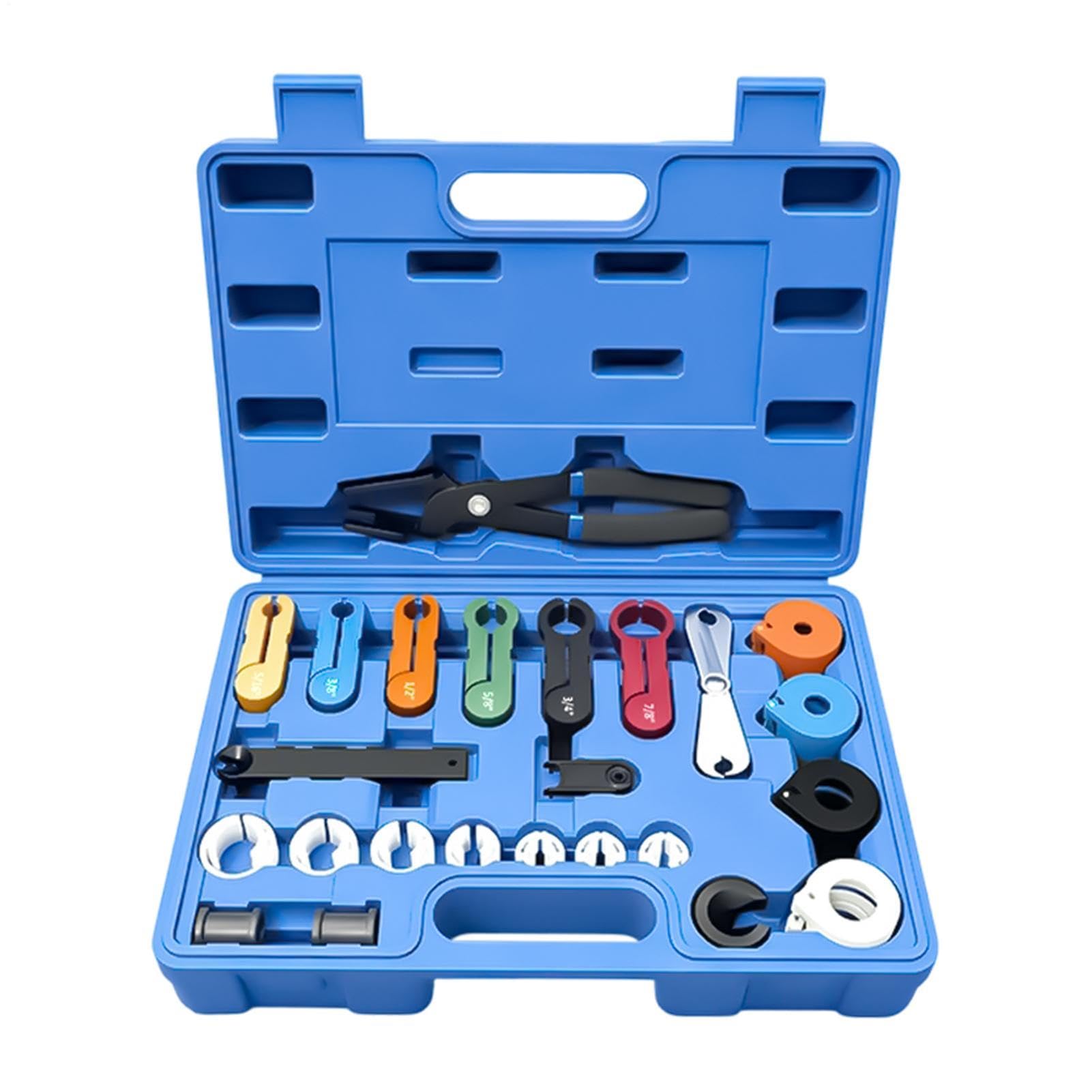 Extractor para líneas de 24 Piezas Liberación Rápida, Portátil y Universal | Extractor para Línea AC Automotriz para Transmisión en SUV, Coche, Sedán, Pickup y Furgoneta