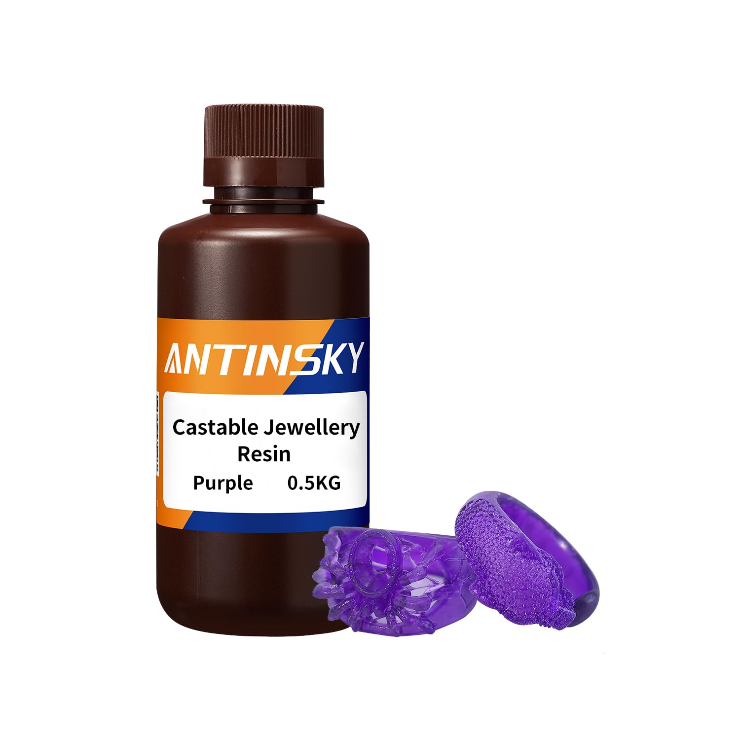 Antinsky Castable Jewellery Resin for DLP LCD UV-Curing 395-405nm Resin 3D Printer High Wax 75% Easy to Print Use and Burn High Resolution Making