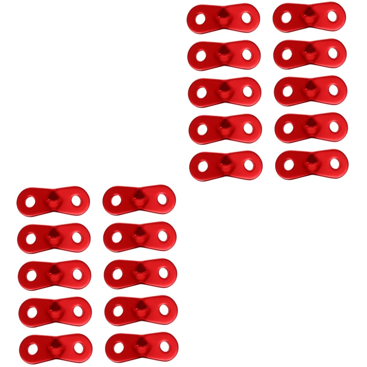 Kisangel 40 Pcs Double Eye Wind Rope Buckle Tent Wind Rope Buckle Camping Cord Adjuster Camping Supplies Guyline Cord Fastener Wind Rope Adjuster Wire Buckle Aluminum Alloy Metal