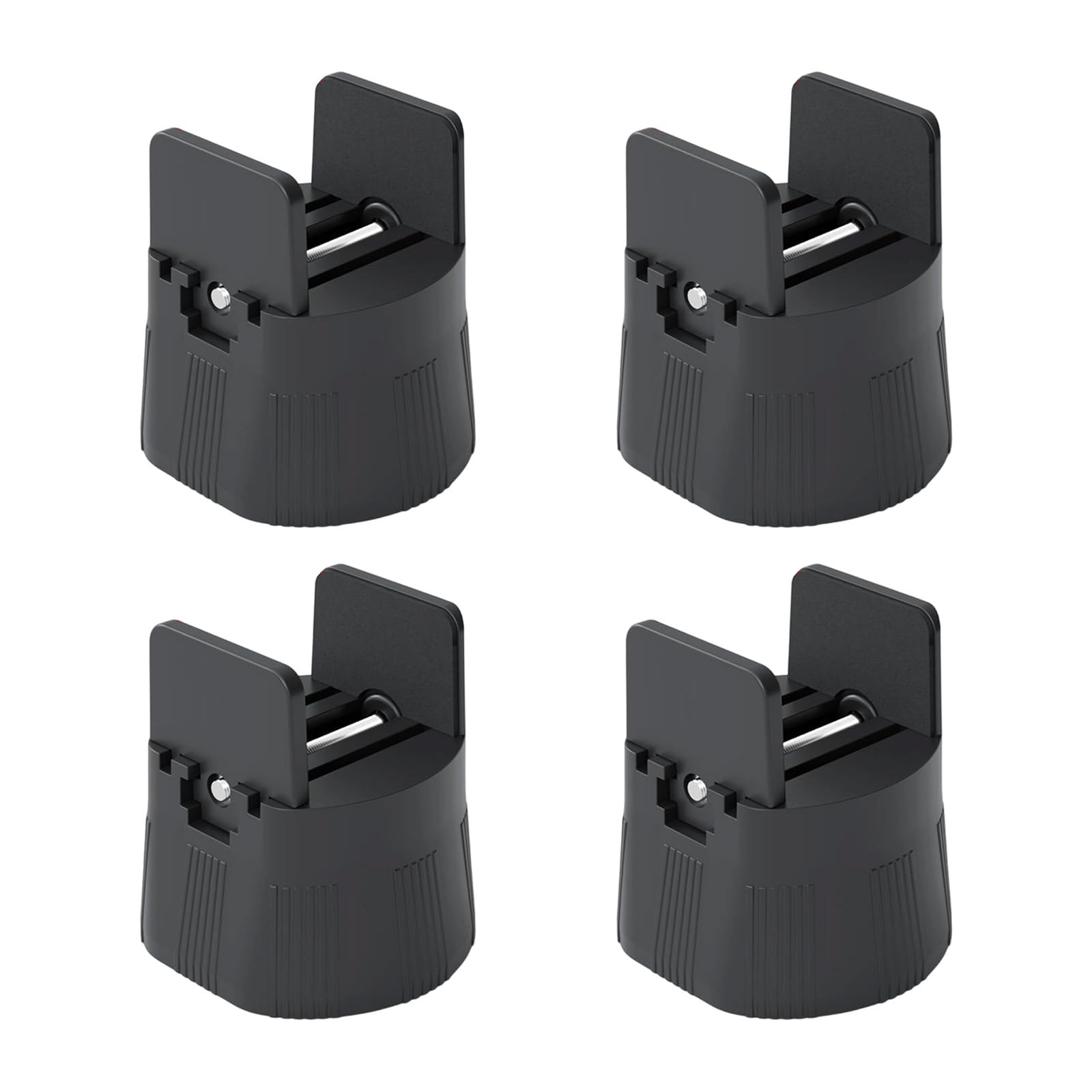 4Pcs Heavy Duty Chair Sofa Table Raiser Adjustable Chair Risers Bed Table Raiser Feet Leg Lift Furniture Raisers Adjustable Risers with Screw Clamp