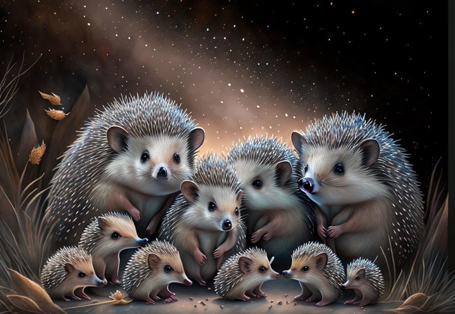 Famille d'animaux amicale affiche toile tendre pour douceur chambre bébé