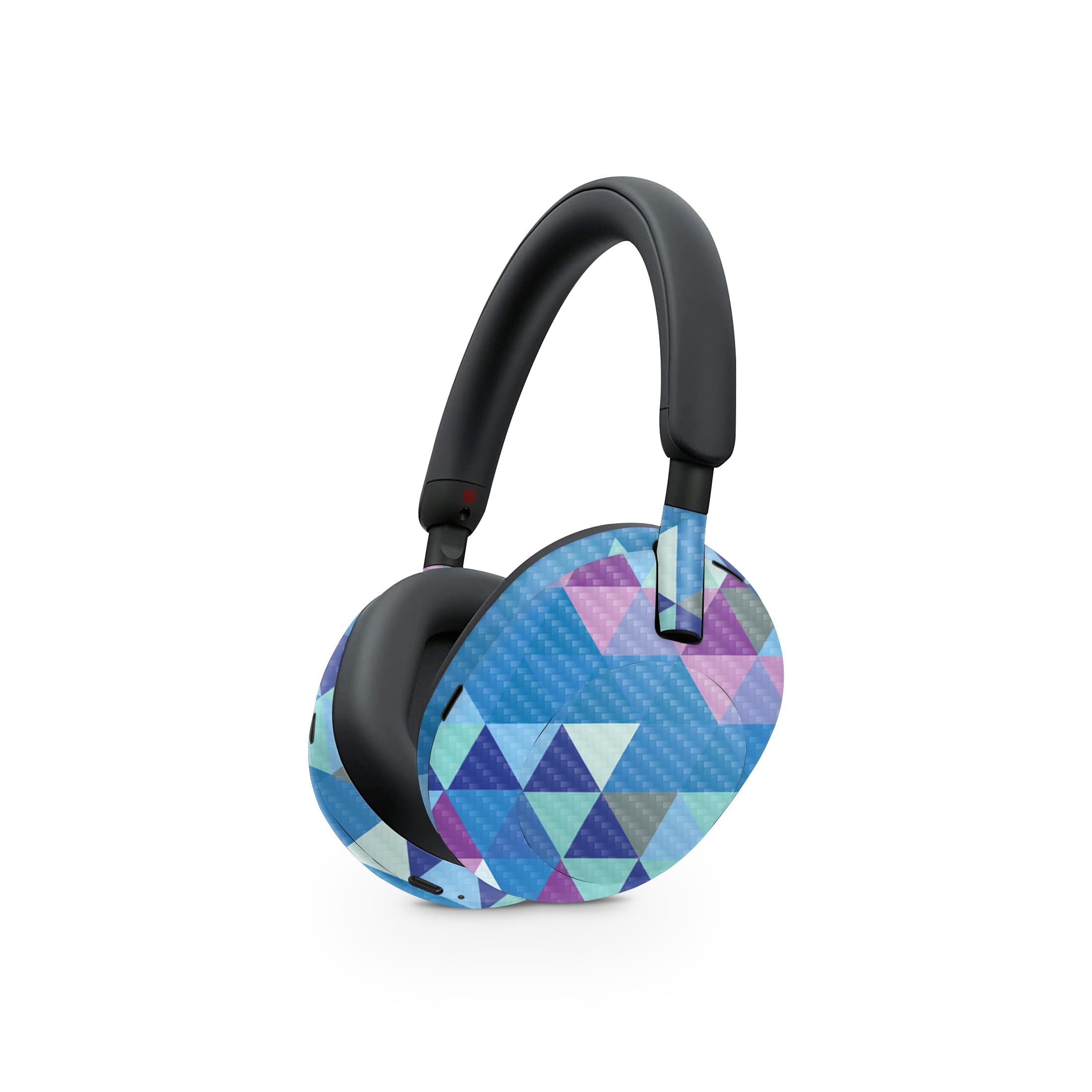MightySkins Carbon Fiber Skin Compatible with Sony WH-1000XM5 Headphones - Purple Kaleidoscope | Protective, Durable Textured Carbon Fiber Finish |