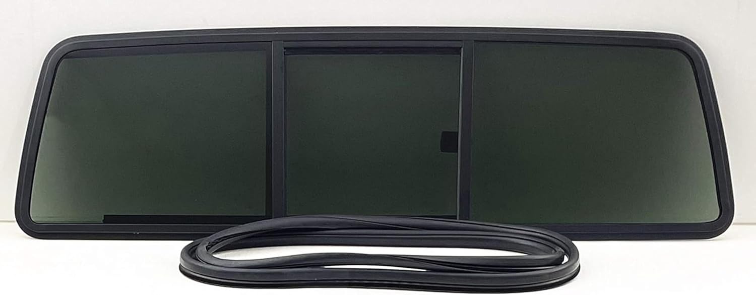 Back Sliding Window Rear Manual Slider Glass With Gasket Replacement For Ford Ranger / Mazda B2300 B3000 B4000 2 Door Standard Cab 1983-1997