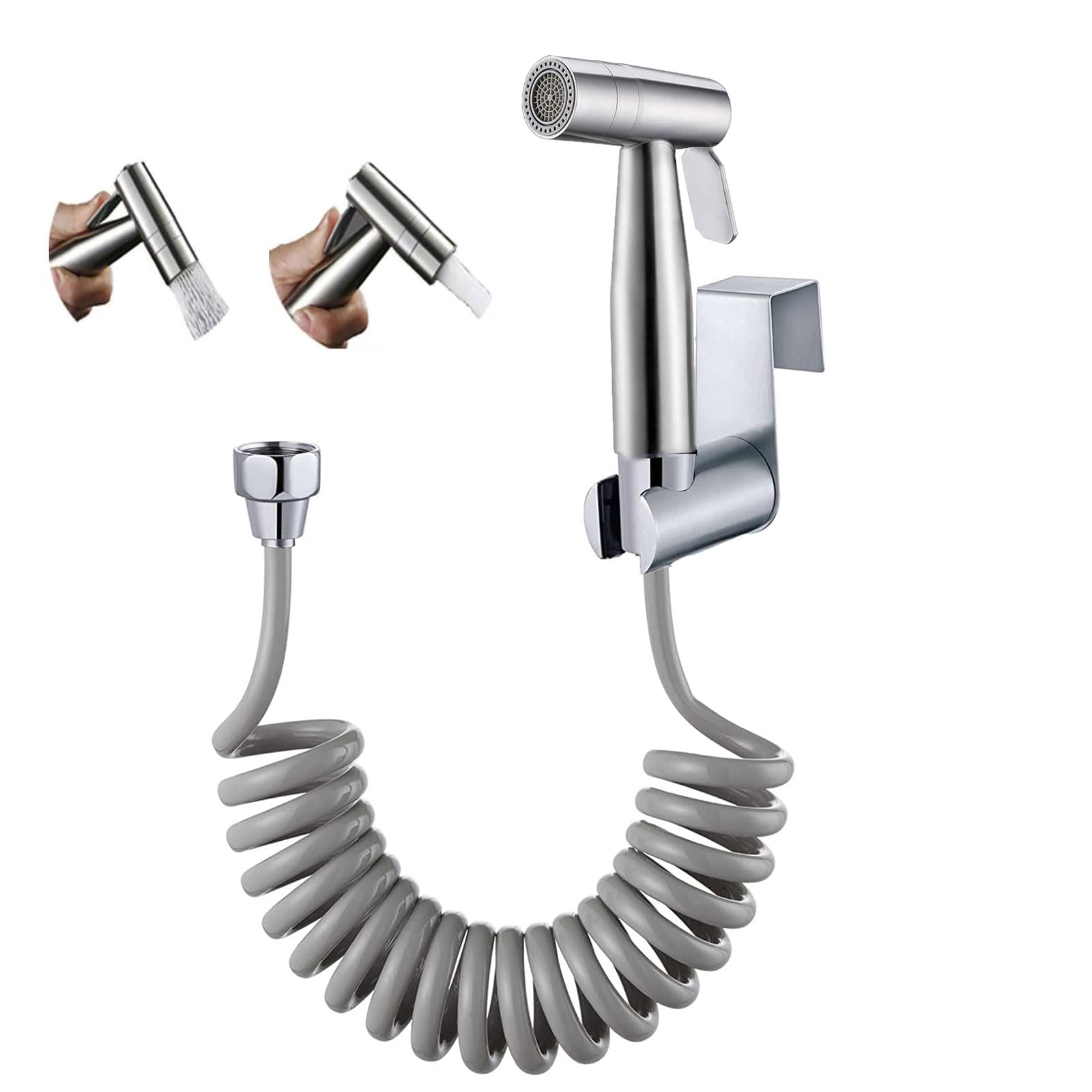 Bidet Portatile Kit Doccetta -Spruzzatore bidet per WC con doppia modalità,Bidet Acciaio Inossidabile Doccetta per Bidet Tubo Doccia 3,1m e Supporto Doccetta