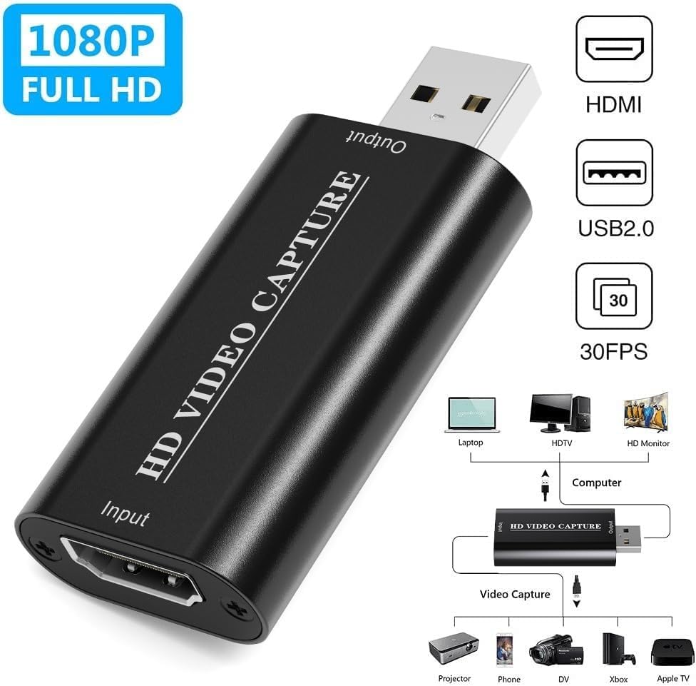 Image of VIXLW 4K HDMI Video Capture Card, Game Audio Adapter, HDMI to USB 2.0 Capture Card for Streaming Gaming Recording, Cam Link Card for Windows Mac OS Camera Nintendo Switch X Box OBS