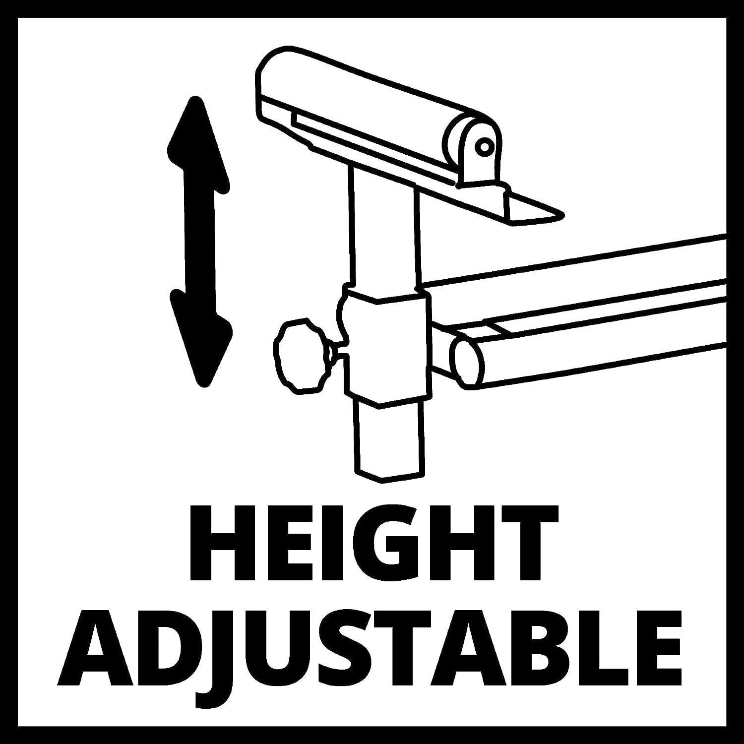 Einhell Piètement stationnaire MSS 1608 (piètement pour scies à onglet, réglable en hauteur, supports extensibles avec roulettes, repliable pour un faible encombrement)