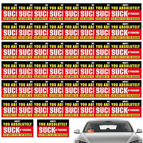 Tarjetas Divertidas De Mal Aparcamiento | 50 Multas Falsas Para Coche | Tarjetas De Broma Para Conductores Mal Aparcados | Notas Graciosas De 2x3.5 Pulgadas Para Prank