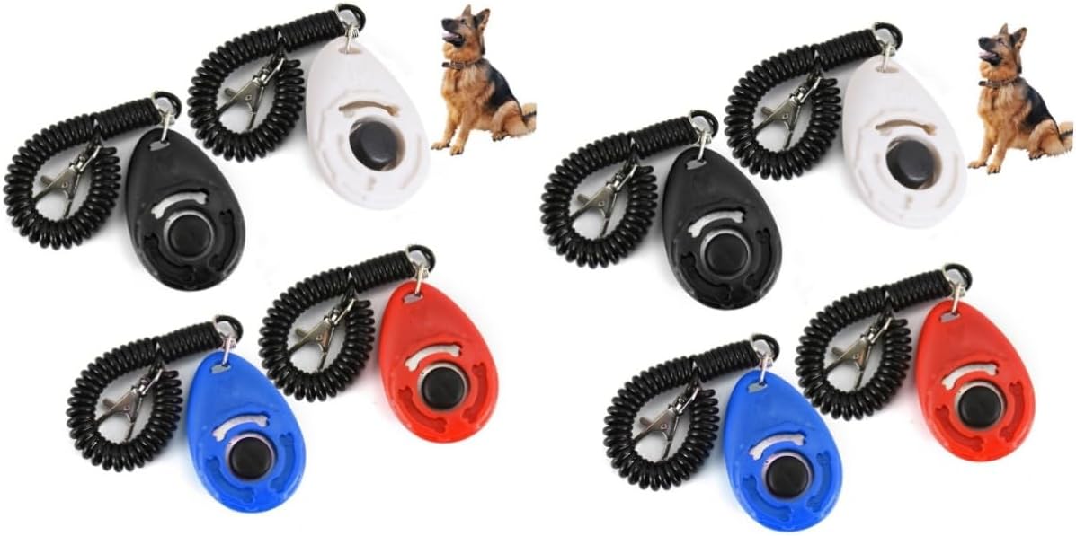 NOLITOY 8pcs Professional Dog Clicker Big Button Training Clickers Dog Barking Control Device
