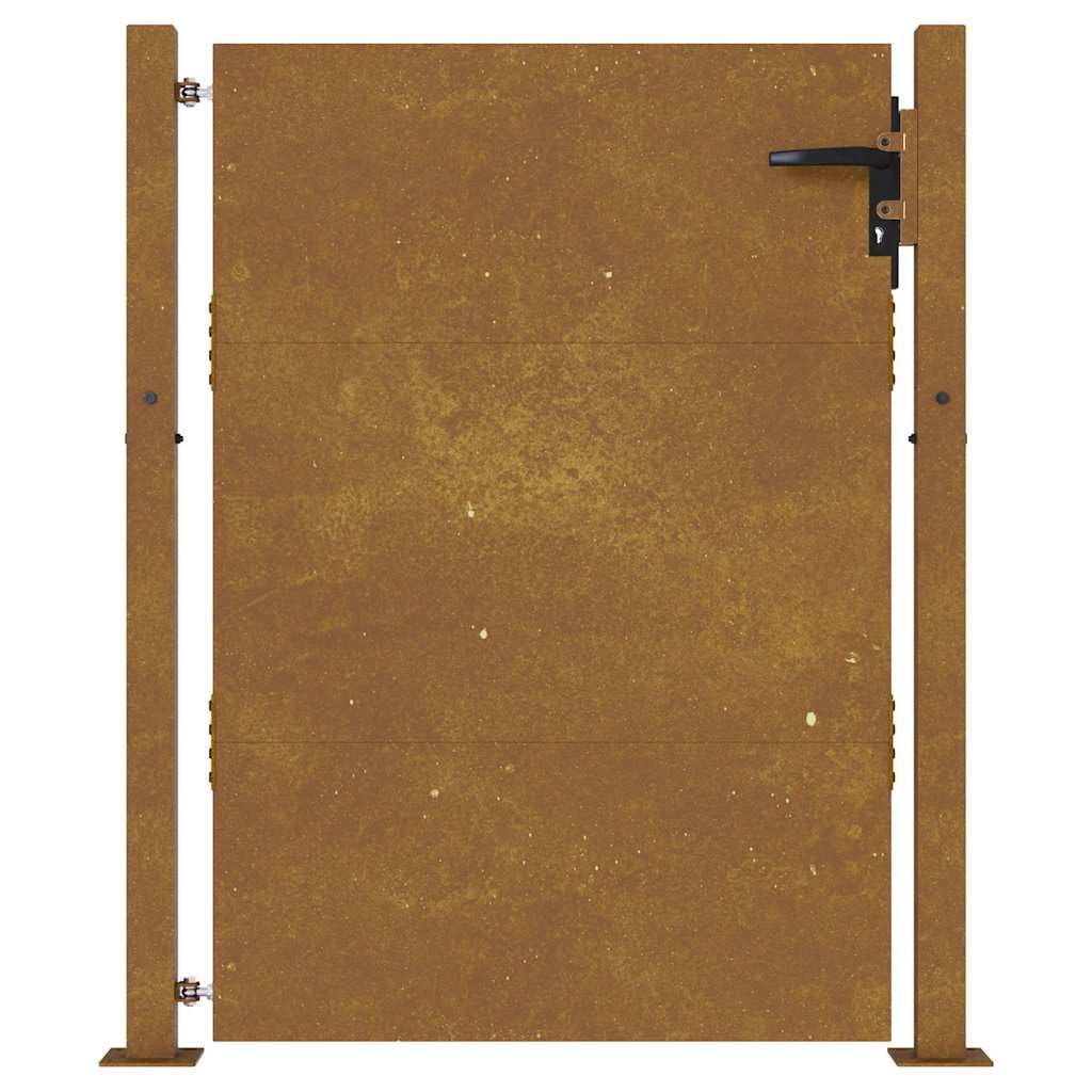 vidaXL Furtka ogrodowa, 100x125 cm, stal kortenowska