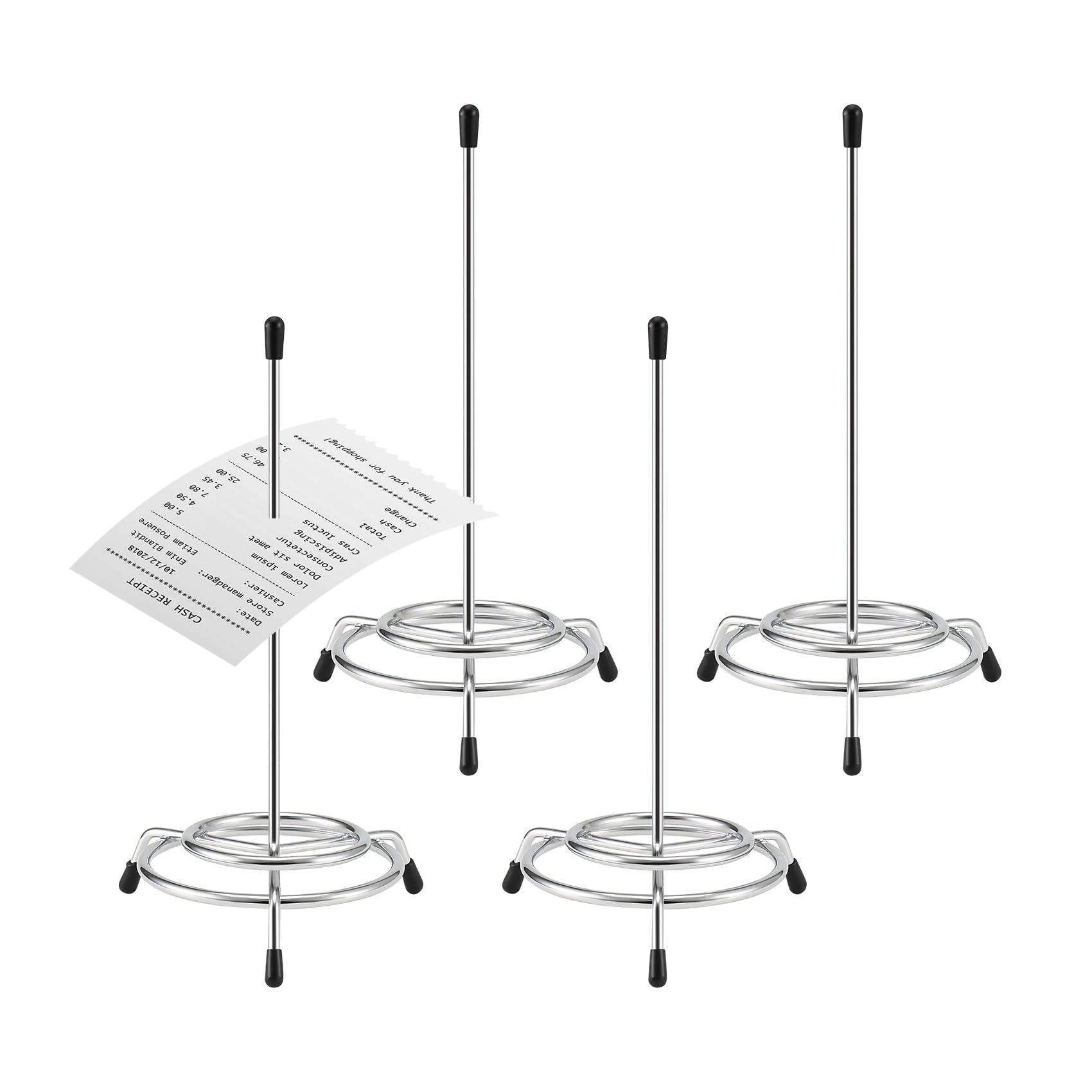 4PCS Ticket Stabber Holder, Receipt Spike, Ticket Spike, Check Spindle, Bill Fork,Ticket Stabber for Restaurant, Memo Holder for Businesses Kitchen