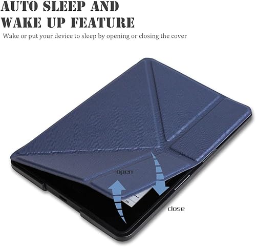 Miniatura 3 de WALNEW Funda de origami para Tienda Kindle Voyage (noviembre de 2014), protección completa del dispositivo con piel sintética y función inteligente