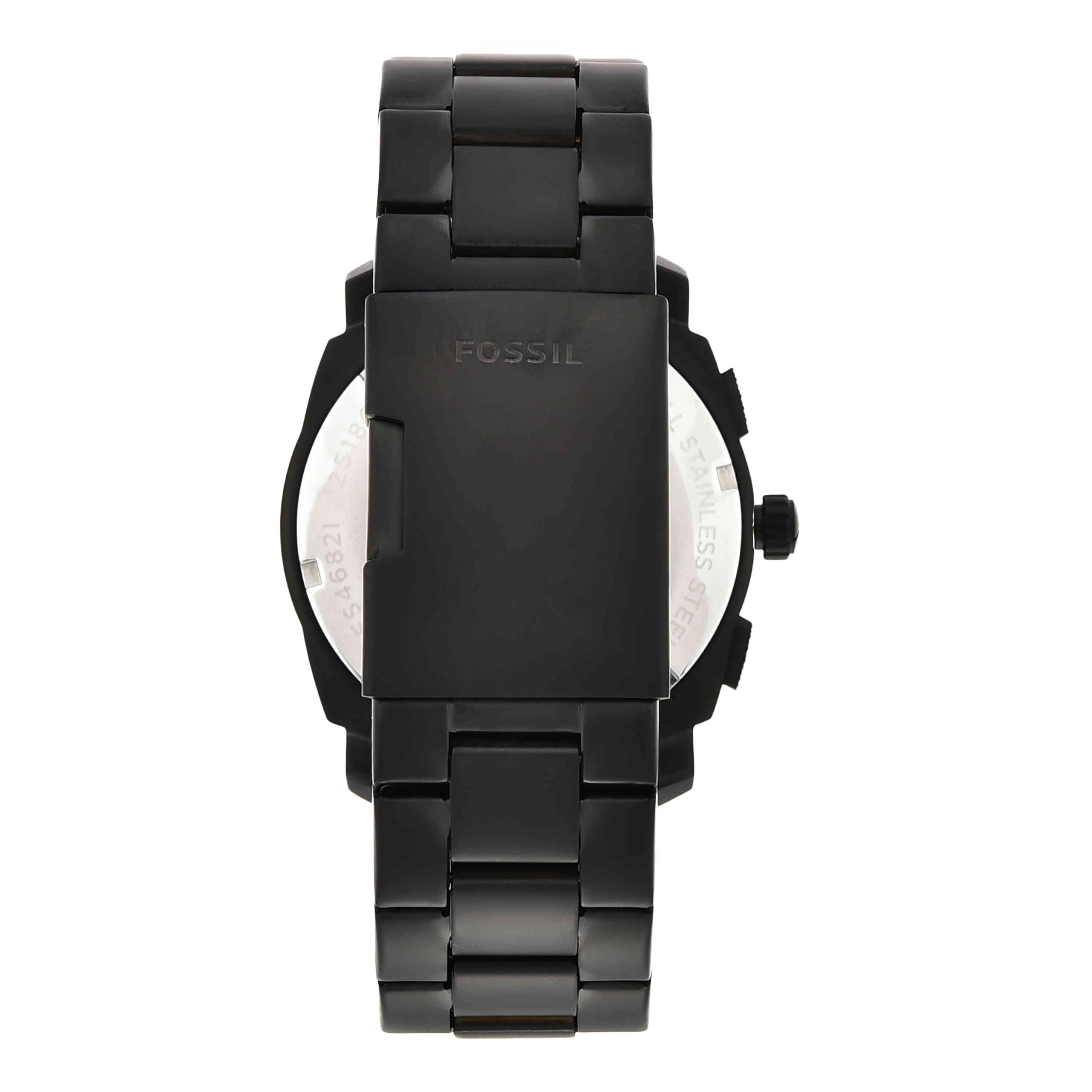 Fossil Reloj Machine para Hombre, 42mm Movimiento cronógrafo de Cuarzo con Correa de Acero o Piel