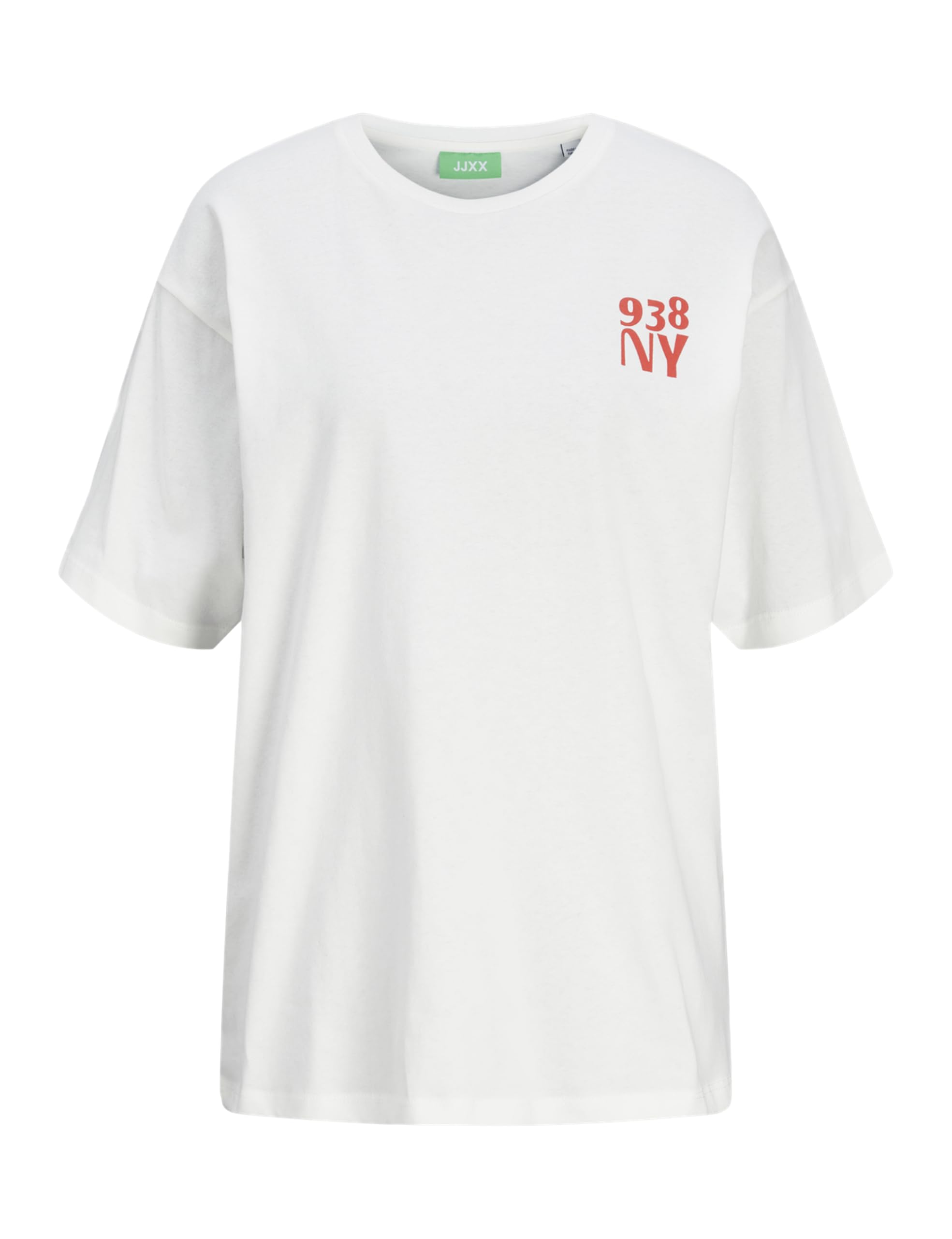 JJXX Women's Jxjosephine Loose SS Tee JRS T-Shirt, Blanc De Blanc/Print:Shopping Cart, XS