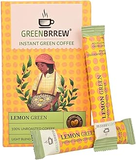 Lemon Green | 100% Unroasted Coffee | Light Blend | Daily Detox | 20 Servings | 60g