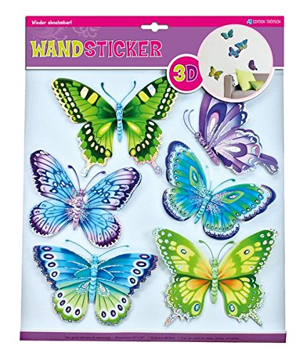 Edition Trötsch 39264 - Adhesivos para pared, diseño de holograma de mariposa