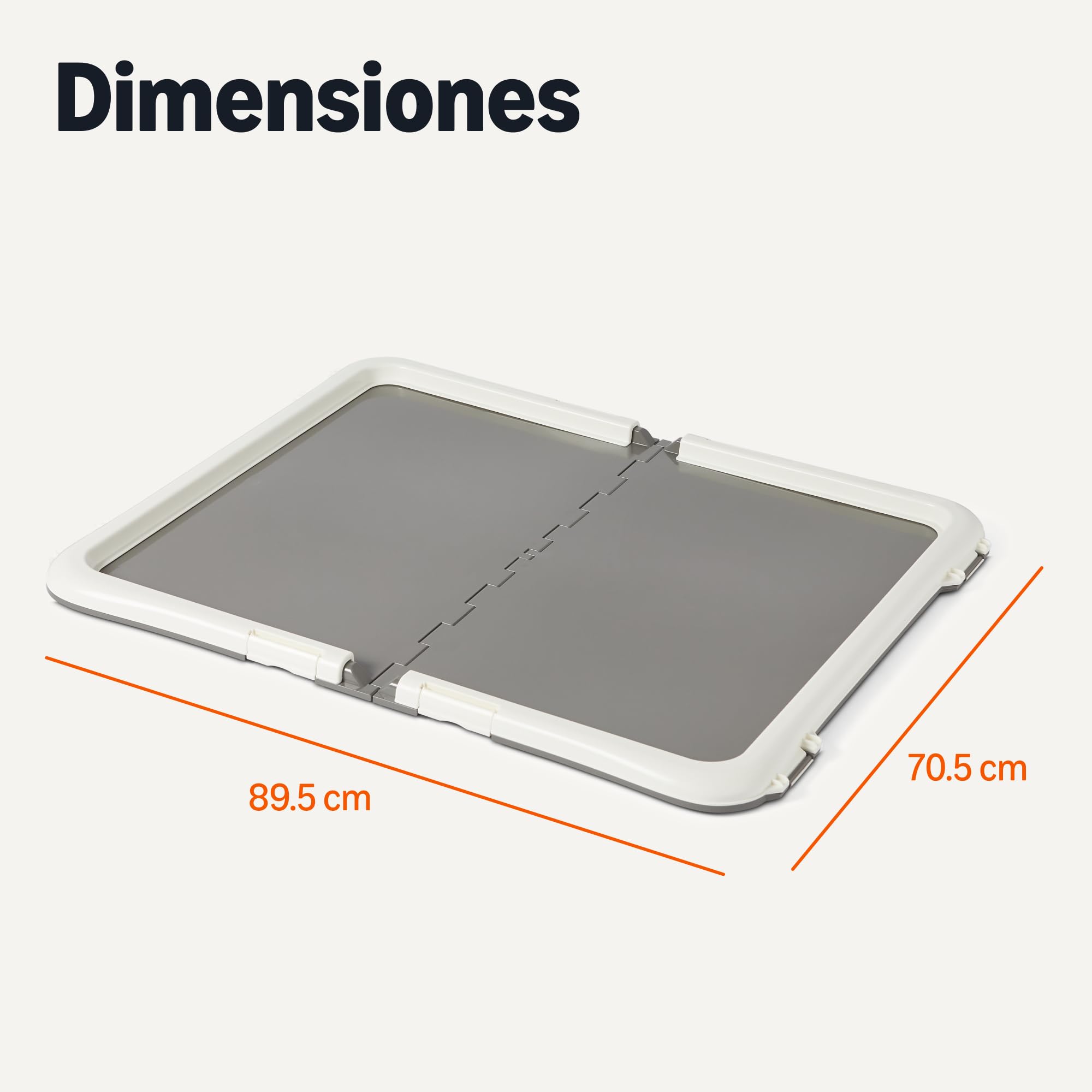 Amazon Basics: Soporte para empapadores de adiestramiento para Perros, Cierre Seguro, extragrueso y Antideslizante, plástico Reciclado, 71,1 x 86,4 cm, L, Blanco y Antracita