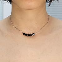 Vista 6 de Crystal Pendant Necklace 925 Sterling Silver Chain Necklace Adjustable Healing Crystal Necklace For Women