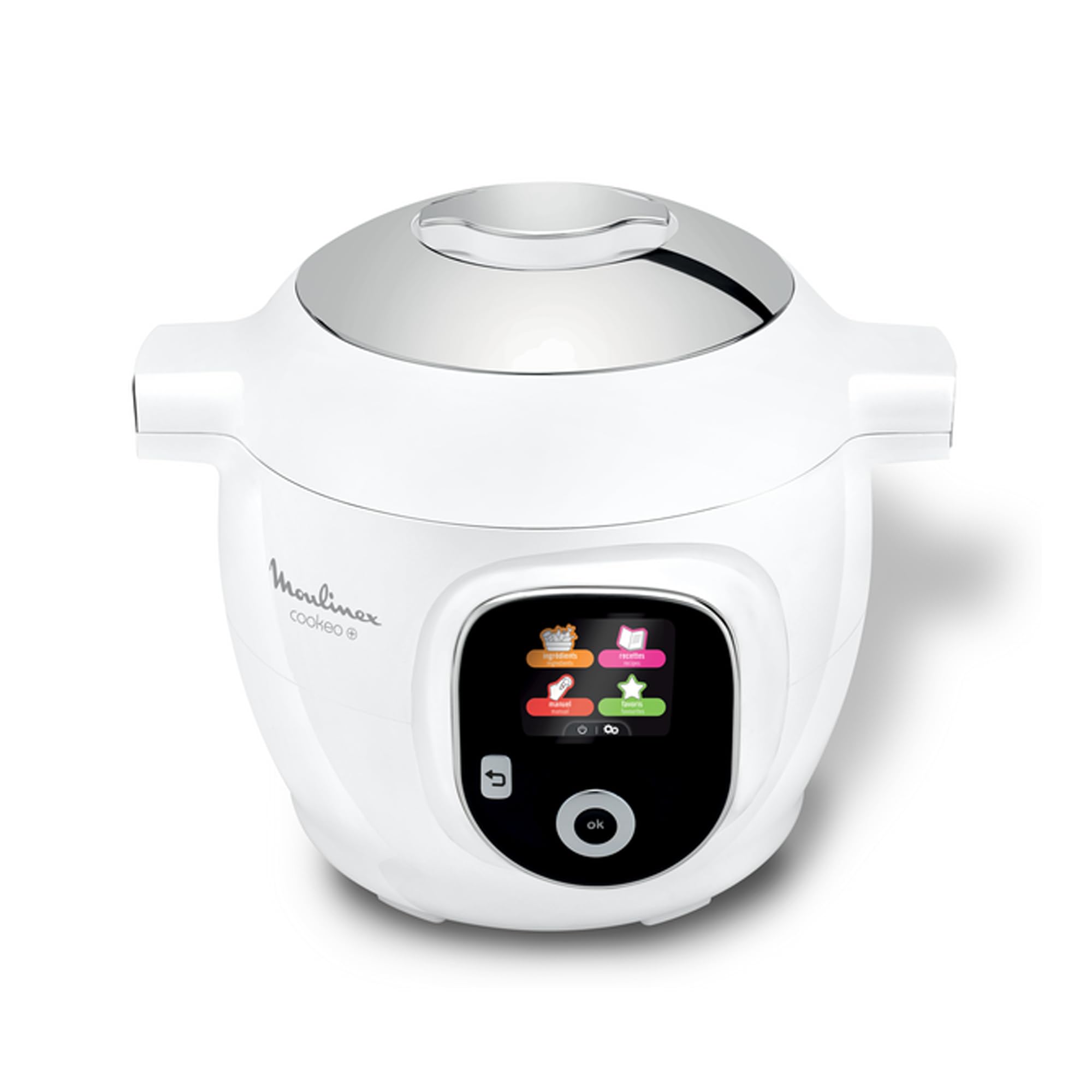 Moulinex Cookeo+ Multicooker intelligente ad alta pressione, 6 l, 80 ricette integrate, senza sorveglianza, schermo intuitivo, guida alla cottura passo-passo, applicazione dedicata, bianco CE854110 - Immagine 1