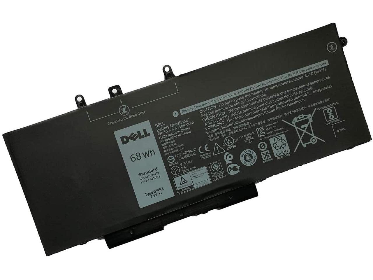 ccxlevel DELL GJKNX 7.6V 68Wh 4-Cell Notebook Battery for Latitude Latitude 5280 5290 5480 5490 5491
