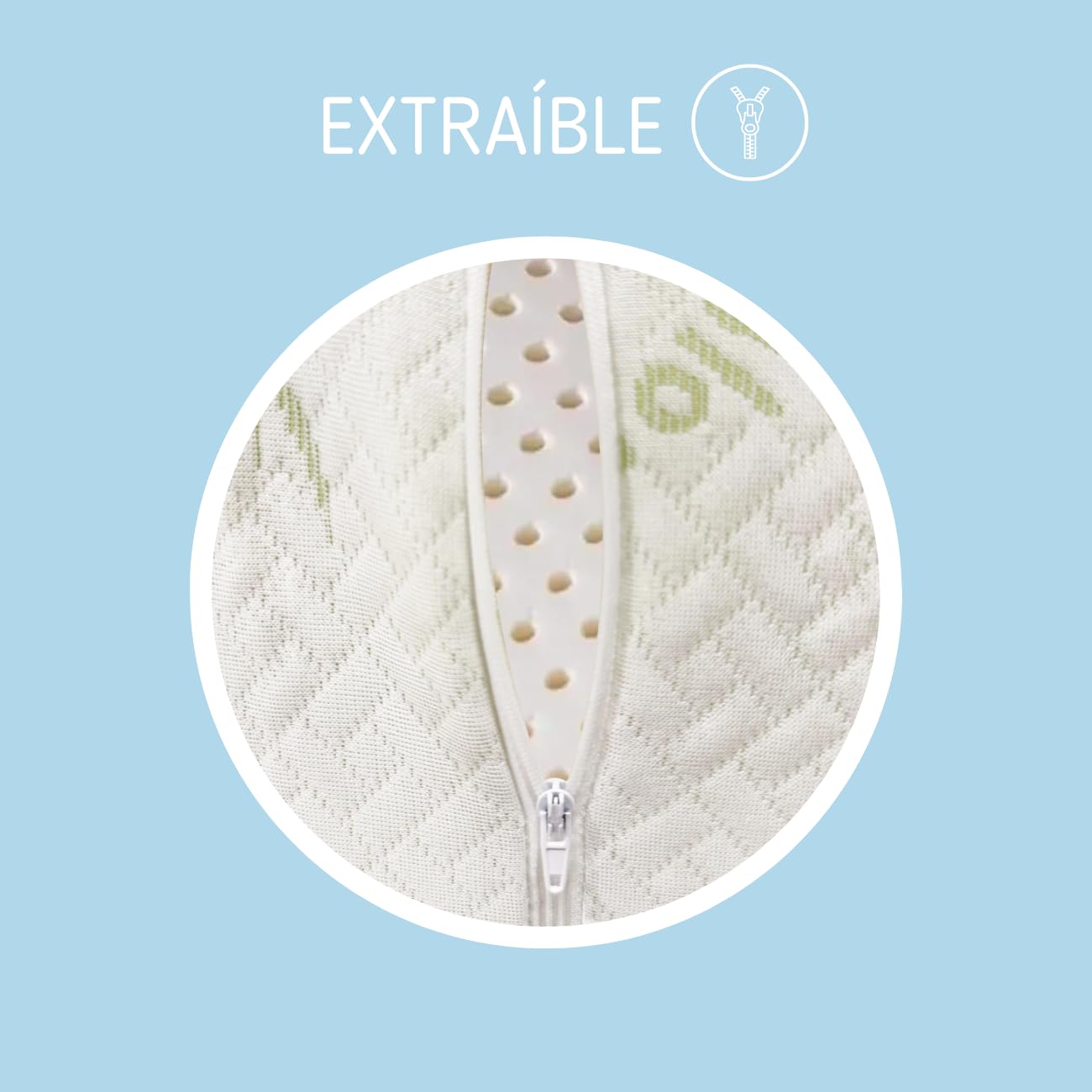Kiby® Almohada cervical de espuma viscoelástica (certificado OEKO-TEX®), ortopédica, con aloe vera, doble onda, ergonómica, transpirable, antirronquidos, hipoalergénica y lavable