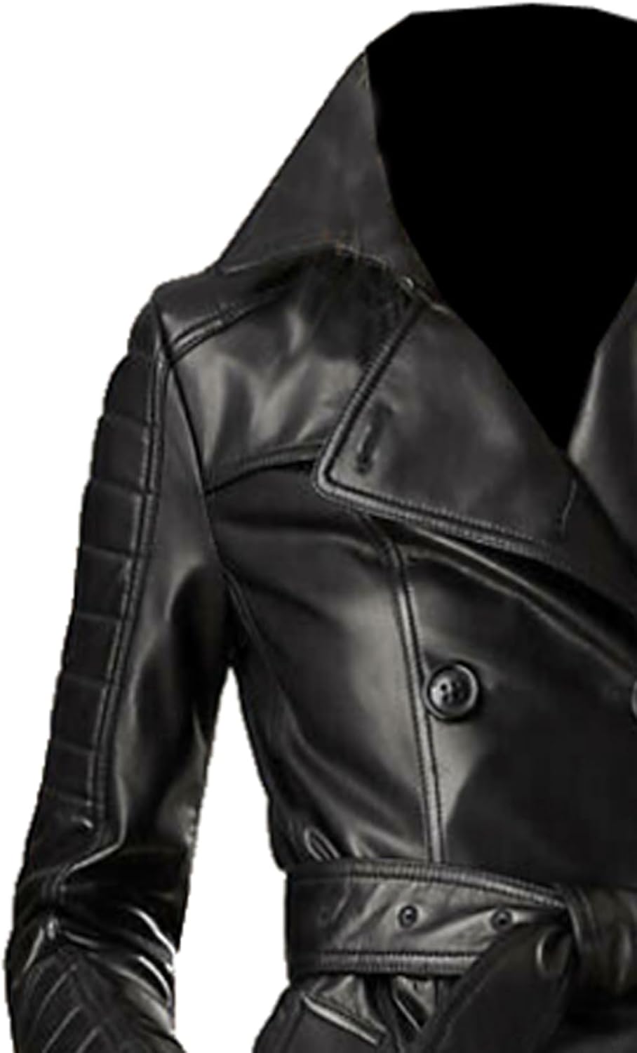 VearFit Women's Real Leather Trench Coat – Timeless Style & All-Weather Elegance
