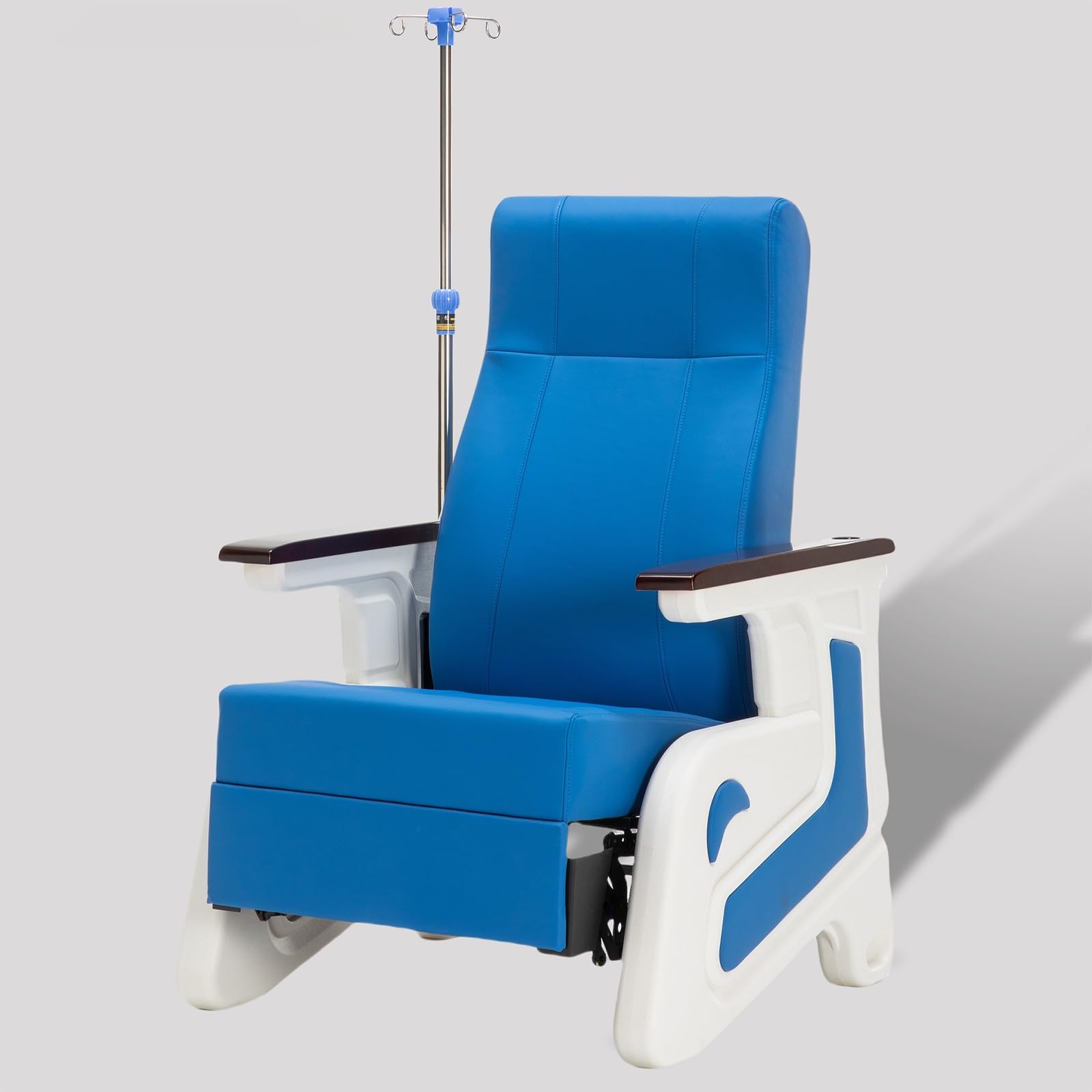 WDSOPK Waiting Room Chairs,Reclining Phlebotomy Chair with IV Pole - Off-White Reception Chair for Comfortable IV Infusion Waiting Room Seating(Blue)